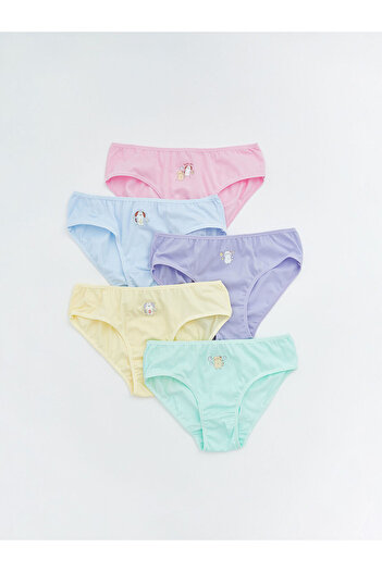 LC Waikiki Peak New Season Printed Girls' Underwear 5-Piece Set