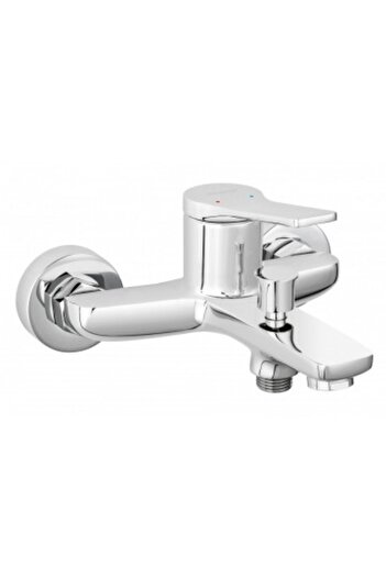 FERRO STRATOS 3in1 Set Stand-alone washbasin mixer + Wall-mounted bathtub/shower mixer + Shower set with 1-function shower head