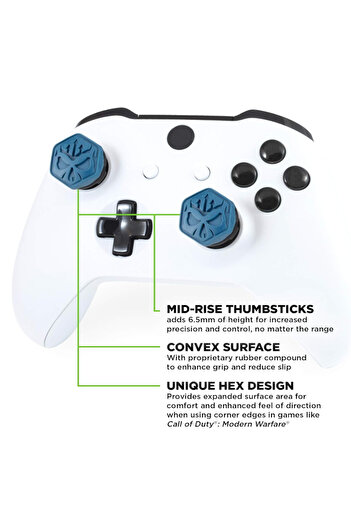 No branded KontrolFreek CoD Modern Warfare Grips (2) for Xbox Series X/One S/One, Blue