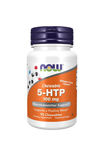 Now Now Foods Dietary Supplements, 5-HTP 100 mg, Neurotransmitter Support*, 90 Chewables