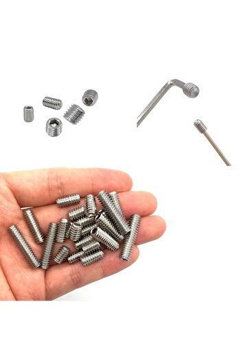 ilta Life Setskur Civata M8x10 mm 20 Adet Paslanmaz Çelik İnox DIN 916 A2 Kalite