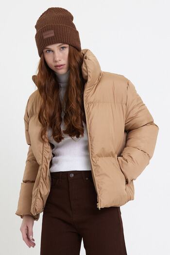 ÖNDER MODA Women's Mink Owersize Filled Inflatable Waterproof Coat Tbg069