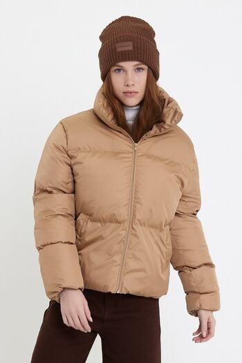 ÖNDER MODA Women's Mink Owersize Filled Inflatable Waterproof Coat Tbg069