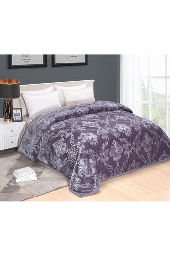 generic3 Soft double blanket, 6 kg, plain, embossed - multi-colored