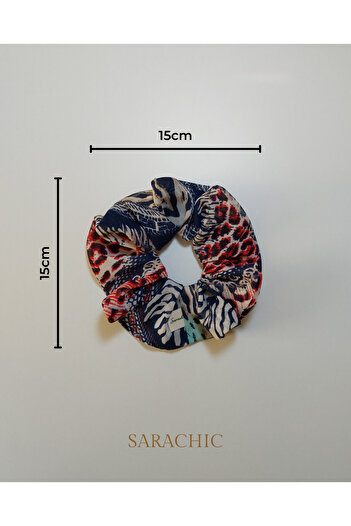 SARACHIC Red Leopard Scrunchie