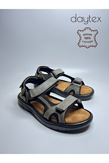 Daytex Genuine Leather Suede Cork Sole Orthopedic Comfortable Lightweight Anatomical Men's Sandals
