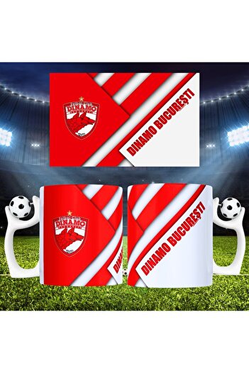 T&M Personalizare Cana cu minge fotbal - „Fotbal club Dinamo Bucuresti ”, v3, sport, fotbal, suporter, alba, 330 m