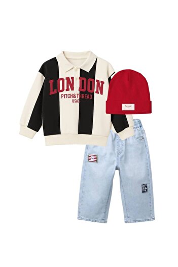 MİO Unisex Kids London Print Detailed Sweatshirt