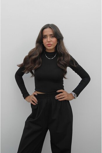 Havoş Black Ural Blouse Pants Set