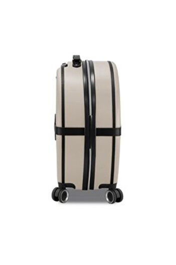 Semi Line Βαλίτσα Unisex μεσαίου μεγέθους T5674-3 χρυσού χρώματος