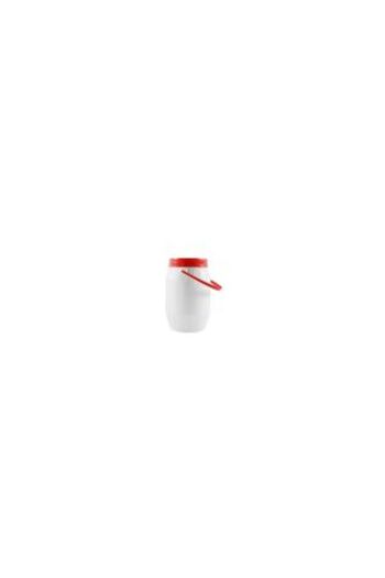 Mercaton 3 Liter Plastic White Bottle with Handle and Screw Cap