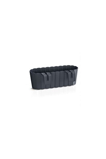 Prosperplast Decorative planter, plastic stand, anthracite, 4.9 L, 38.3×21.2×13 cm, Boardee Hook