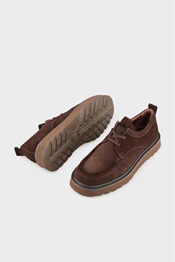 Elle Shoes Kahve Deri Erkek Günlük Ayakkabı