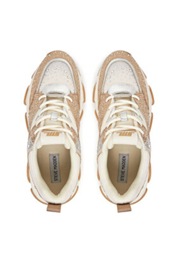 Steve Madden Γυναικεία Αθλητικά Παπούτσια μπεζ STEVE MADDEN-SM19000082 SG3 ΑΣΗΜΙ / ΧΡΥΣΟ ΚΡΕΜ