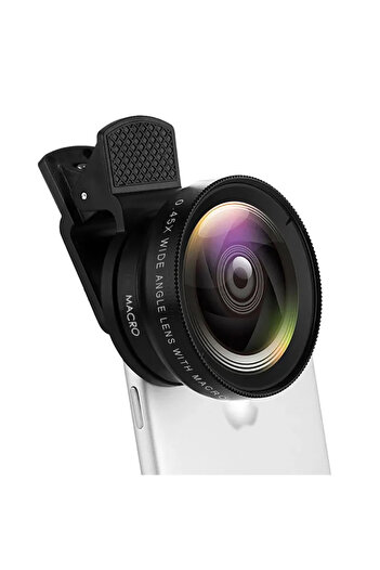 Choice1 black Experience 2 in 1 Phone Camera Lens kit 0.45x Wide Angle 12.5x Macro Lens HD Camera Lenes for