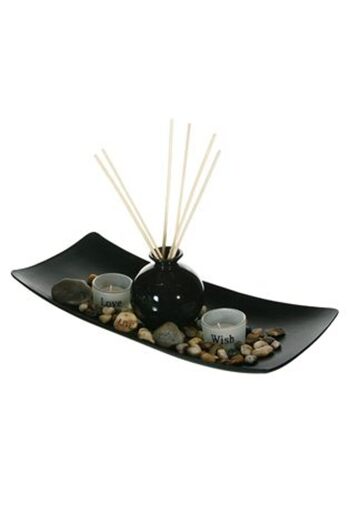 Jumbo Set Wooden Candle Holders & Perfumed Oil Container