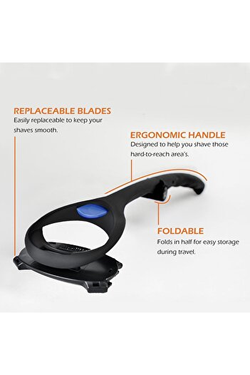 Hope Back Shaver for Men, Manual Back Hair Shaver for Men, Ergonomic Handle, Shave Wet Or Dry, Fle