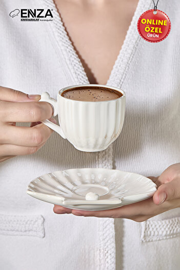 Enza Emerald 6-Piece Porcelain Cup Set