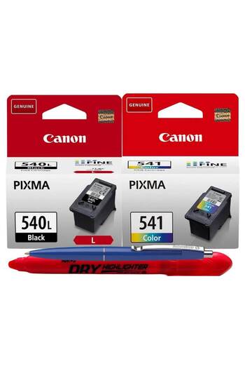 Canon Set Cartus Cerneala Original 1xPG-540LBk, 1xCL-541 Color, Pix Schneider si Textmarker