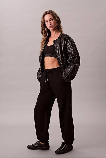 Calvin Klein Kadın Rahat Kalıp Jogger Eşofman Altı - Siyah