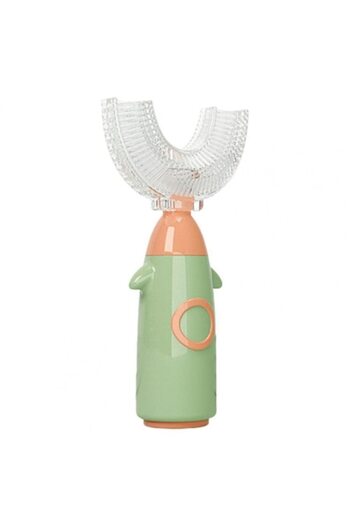 SMARTECH Children's Toothbrush, U-Shape, Silicone, 2-6 Years, 360 Cleaning, Rocket, Green