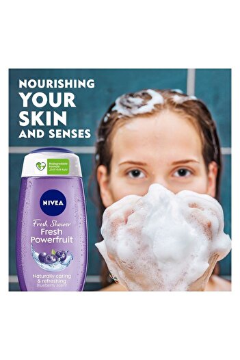 Clear Nivea Shower Gel Powerfruit Fresh, 250ML