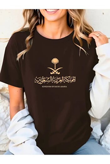 ACTIVE MODA Women's Printed Saudi 3 T-Shirt, Oversized, First-Class Quality Fabric