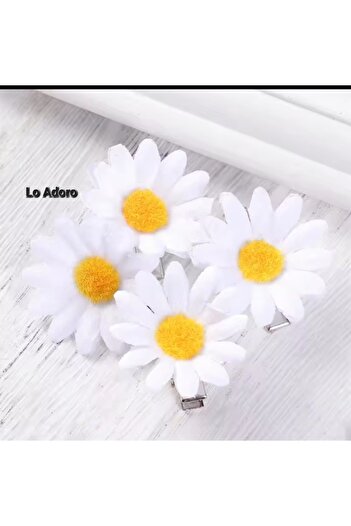 LO ADORO 10 Pieces Daisy Hair Clips Barrettes Women Girls Country Wedding
