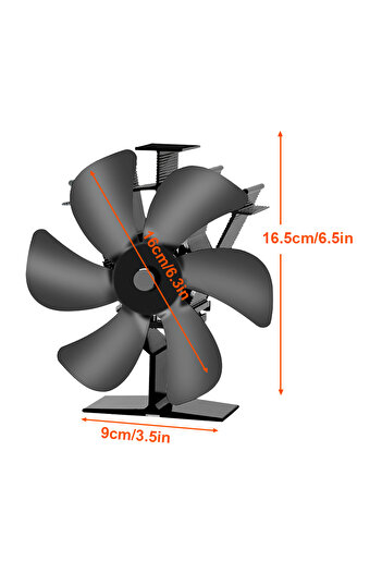 Choice Stove Fan Heat Powered Stove Fan Eco Quiet Black 6 Blades Log Wood Burner Fireplace Fan Winter Warme