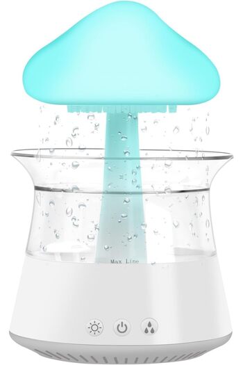 Generic Cloud Rain Humidifier with Water Drip Sound 7-Color LED Light & Essential Oil Aromatherapy Diffuser