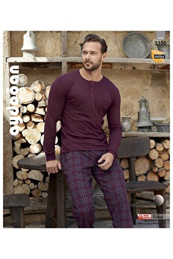 Aydoğan Men's Long Sleeve Modal Pajama Set – Soft, Comfortable, and Stylish Design