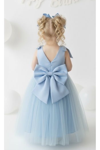 Tinypeople Rochie de seara lunga albastra pentru fete Rochie albastra pentru ziua de nastere pentru copii Rochie Elsa pentru copii Rochie de seara