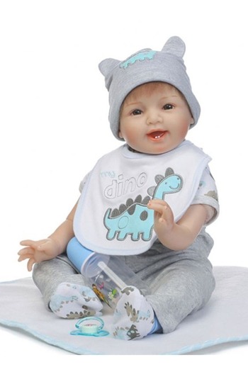 Generic Reborn Baby Doll With Plush Cuddling Toy 22Inch Moveable Arms And Legs Joints 22inch