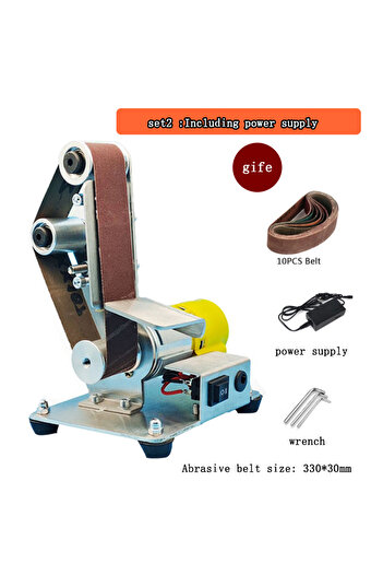 Choice set2 Multifunctional Desktop Vertical Mini Electric Abrasive Belt Sandpaper Polishing Machine DIY An