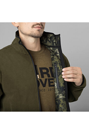 Seeland Reversible Fleece Jacket Elements Rogue, Light Pine/Invis Green