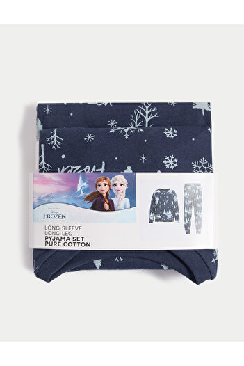 Marks & Spencer Saf Pamuklu Disney Frozen Pijama Takımı (2-8 Yaş)