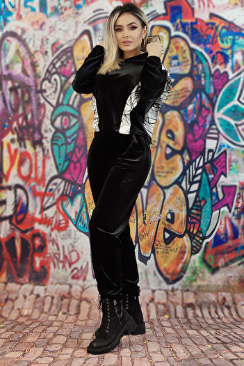 WildFashion Fashion tracksuit made of elastic velvet material Y622-1