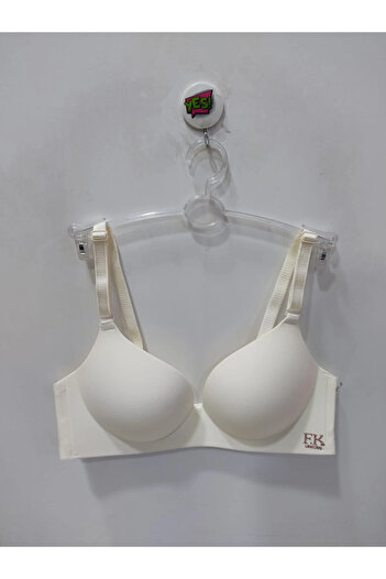 F.K Fk Laser Cut Unpadded and Underwire-Free Bra-Ecru
