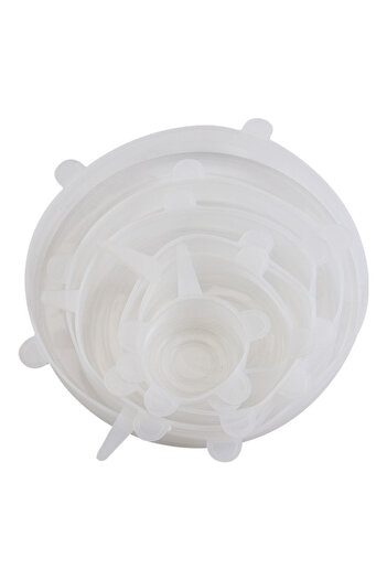 Choice White6pc 6Pcs Food Grade Silicone Preservation Cover Reusable Airtight Food Universal Dish Stretch R