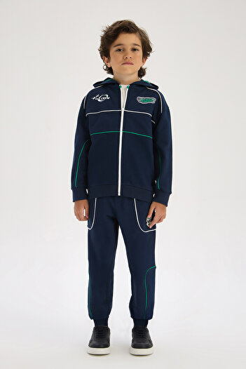 Nebbati Boy Navy Blue Tracksuit Top