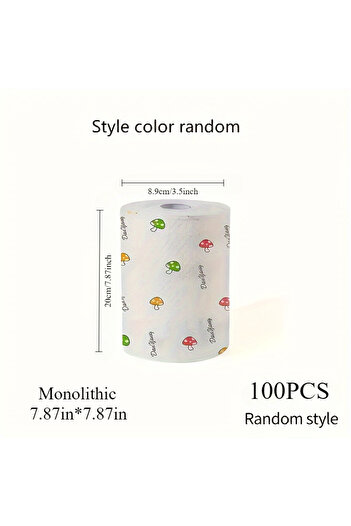Choice 1reel-100pcs One-time dishcloth water wash dry wet dual-use non-stick oil rags household cleaning ra