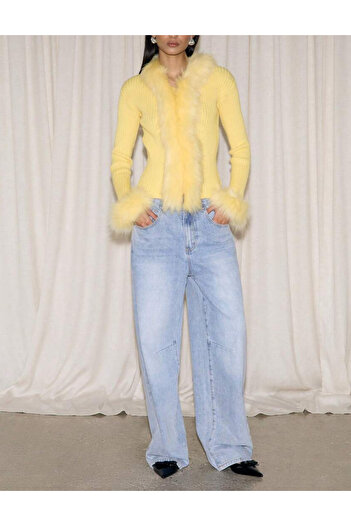 SHEIN button-up sweater, yellow