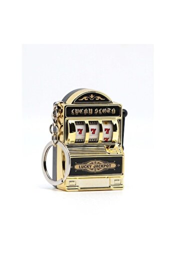 dalimag Slot Machine Keychain FomoX, Interactive, 6x4 cm, Gold