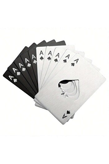 Choice 10pcs Set Stainless Steel Spades A Winemaker Bottle Opener Playing Cards Bottle Opener Credit Card