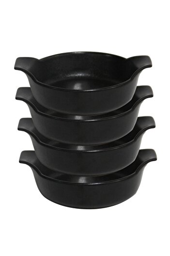 Culinaro CERAMIC Set of 4 Round trays with ceramic handles 15x5.5cm (1508)