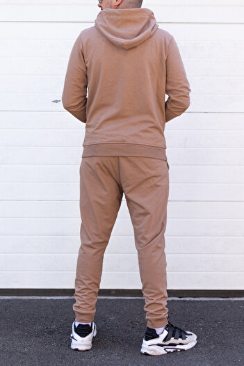 EXCLUSIVE STYLE Cotton tracksuit - exclusive TAN