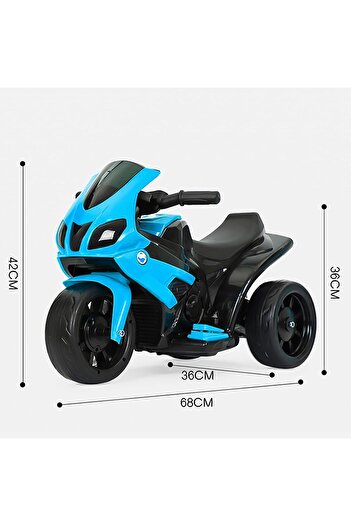 As Electric Motorcycle for Kids by Vinnysen, 6V Battery-Operated Ride-On Toy with LED Lights, Music, Sp