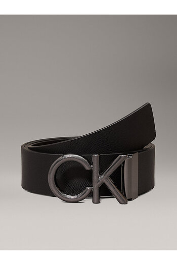 Calvin Klein Men's Adj Ck Metal Saffiano Belt