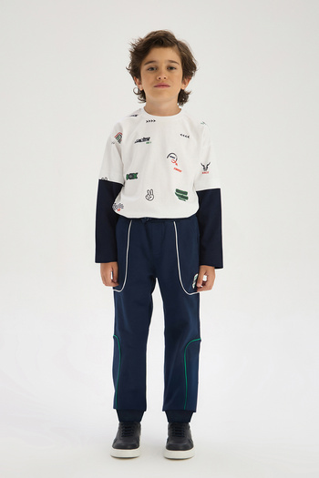 Nebbati Boy Navy Blue Tracksuit Bottom