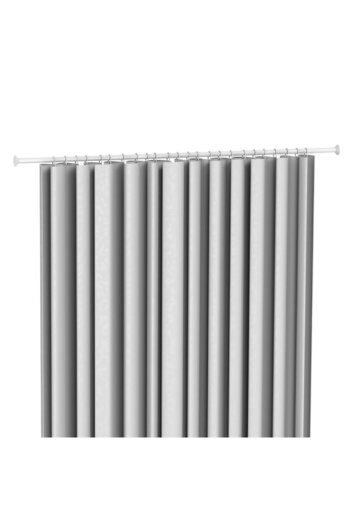 SANIPLAST Telescopic / Extendable Shower Curtain Rod, 3FTU904002, Aluminum, White, 105 - 240 cm